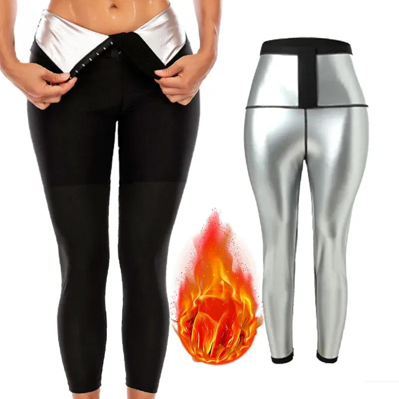 Frauen Sauna Body Shaper Heißer Schweiß Wirkung Abnehmen Hosen Gewicht Verlust Shapewear Workout Gym Leggings Fett Brennen Fitness Hosen