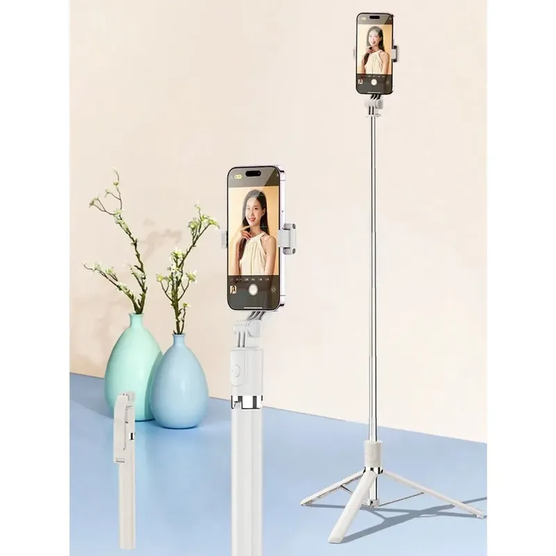 1700mm Kabelloser Selfie-Stick Stativ Ausziehbar Faltbar Tragbares Einbeinstativ für Smartphone Stabile Aufnahme Handyhalterung