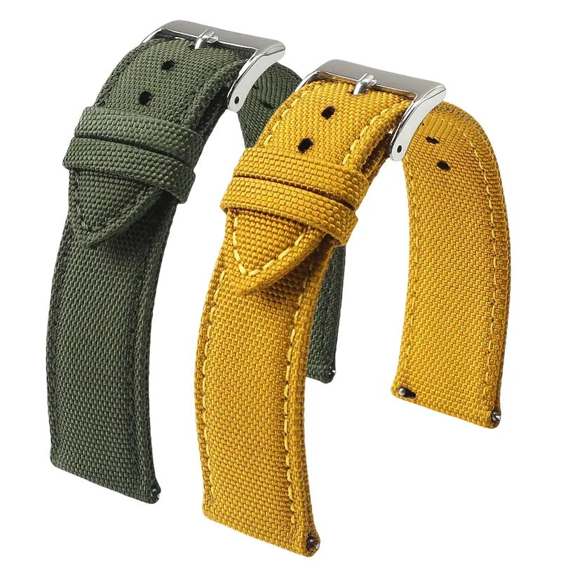 18mm 19mm 20mm 21mm 22mm 24mm Wasserdicht Segeltuch Uhrenarmband Zweiseitiges Nylon Armband Schnellverschluss Band Sport Gürtel Für Männer