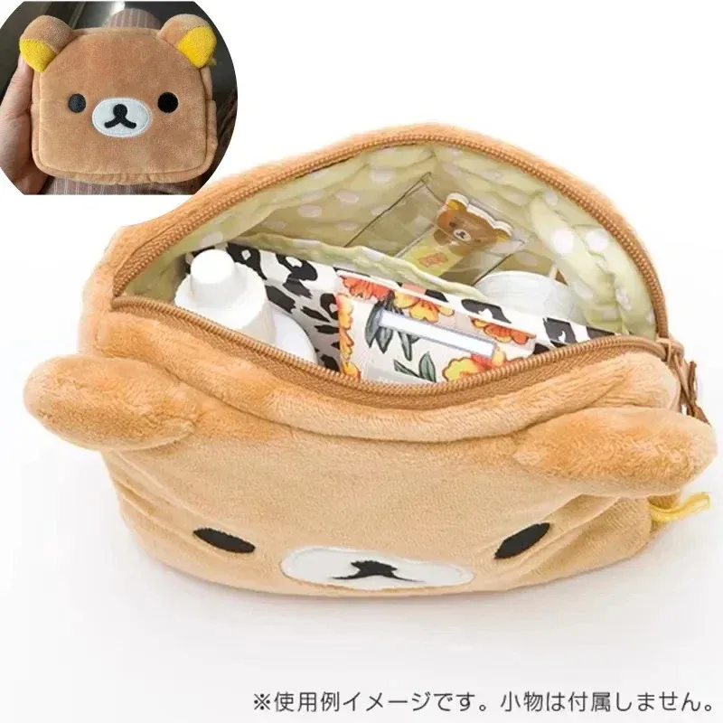 Kawaii Rilakkuma Bleistiftbeutel Make-up Organizer Aufbewahrungstasche Cartoon Bär Plüsch Multi Case Kawaii Kosmetiktaschen Vanity Beauty Case