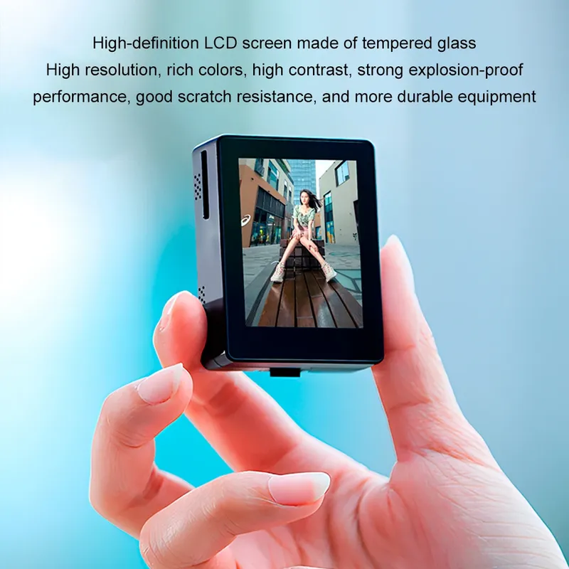 Tragbares Mini-Selfie-Display für Smartphone, Rückfahrkamera, kabelloser Selfie-Vlog-Live-Monitor für iPhone und Android-Handy
