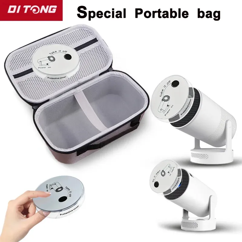 DITONG Universal-Projektor-Tragetasche für HY300 Pro HY300 Ultra Mini, schützende Reise-Aufbewahrungstasche, multifunktionale Grifftasche