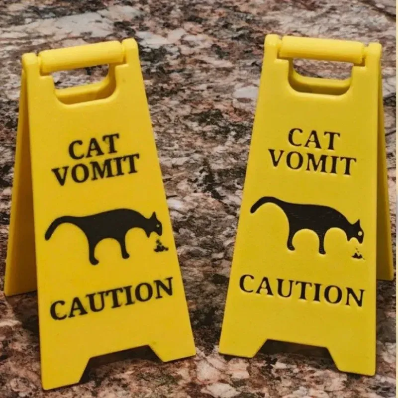 Warnschild „Katze Hund Erbrochenes“, Rauchen verboten, Warnschilder und Schilder, interessantes Geschenk für Zimmer, Büro, Desktop-Dekoration
