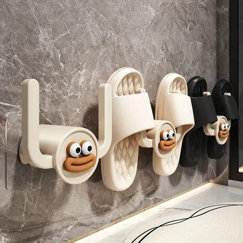 1 Stück Cartoon Hausschuhe Haken Badezimmer Slipper Rack Dusche Lagerung Organizer Schuhhalter Entwässerung Ständer für Badezimmer und Schlafzimmer