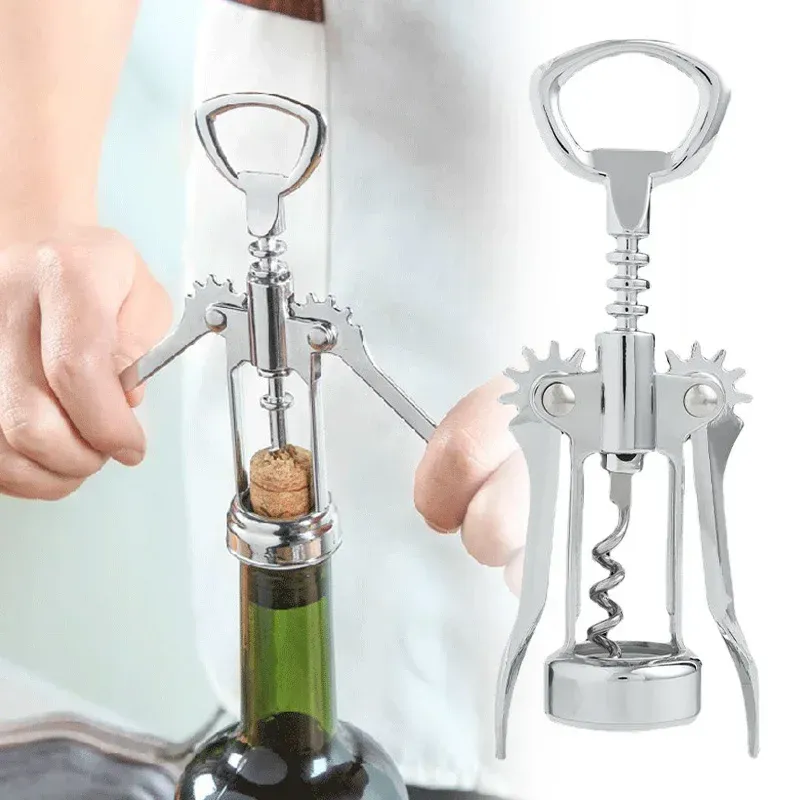 Klassischer Flaschenöffner mit Verpackung, Premium-Weinflaschenöffner aus Zinklegierung, Champagneröffner und Bohrer aus Edelstahl
