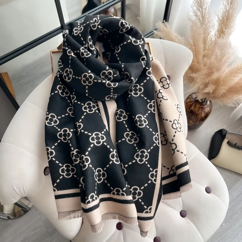 Luxus Kaschmir Plaid Schal Winter Frauen Pashmina Schals Warme Decke Wraps Weiblich Foulard Bandana Marke Dicke Schals Hijab