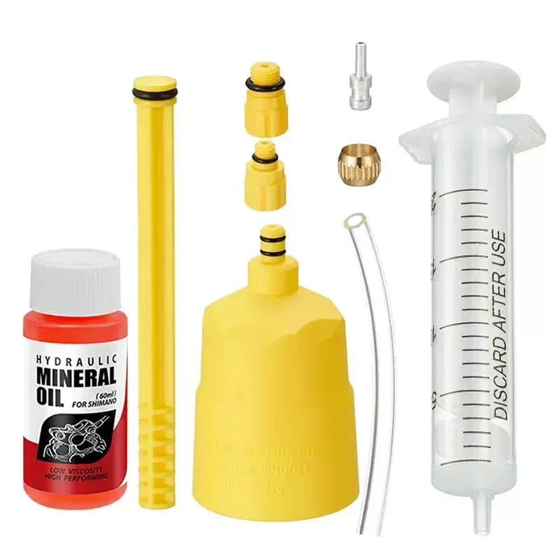 60 ml Mineralöl Fahrradbremssystem Entlüftungsset Werkzeuge MTB Bremsflüssigkeitswechsel hydraulische Kits für SHIMANO TEKTRO Avid Serie