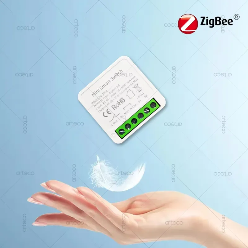 16A Mini ZigBee Smart Switch Modul DIY Licht Relais Breaker Intelligente Leben App Steuerung, Home Automation Funktioniert mit Alexa Google