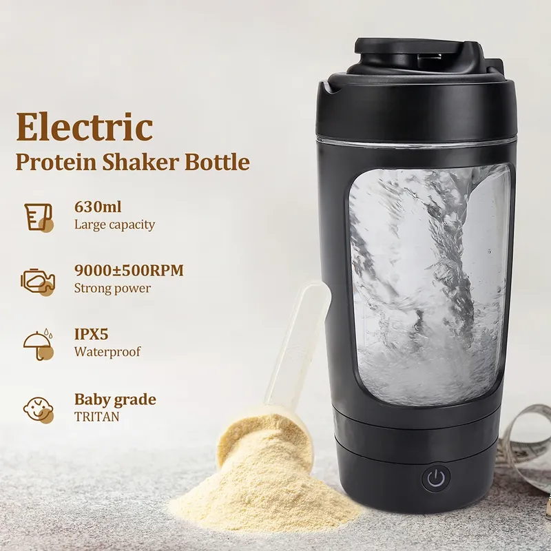 650 ml Elektrische Shaker Flasche Tragbare Molken Protein Shaker Automatische Rühren Mixer Mehrzweck Saft Mixer Tassen Fitness Arbeit