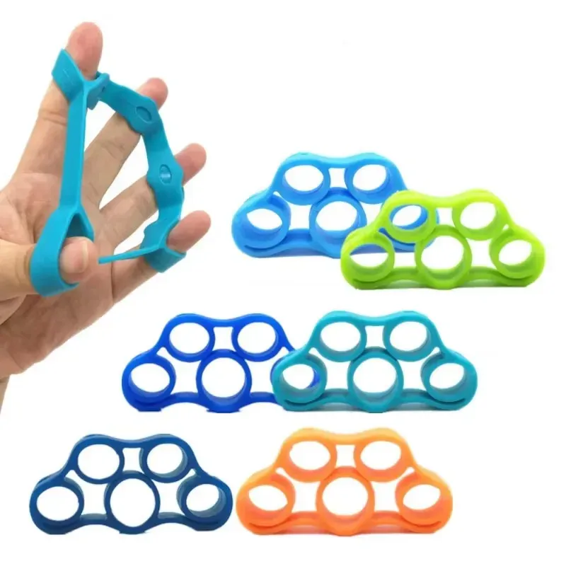 1/8 Stück Silikon-Fingergriff, Widerstandsband, Handgelenkstrecker, elastischer Fünf-Finger-Expander, Krafttrainingsgerät, Übung