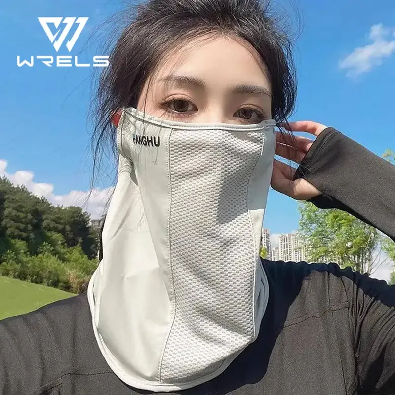 Sonnenschutzmaske Mesh Atmungsaktive Ohrschlaufenmaske Elastischer Sonnenschutz Anti-UV-Gesichtsbedeckung Dünne atmungsaktive Sport-Halsmanschette