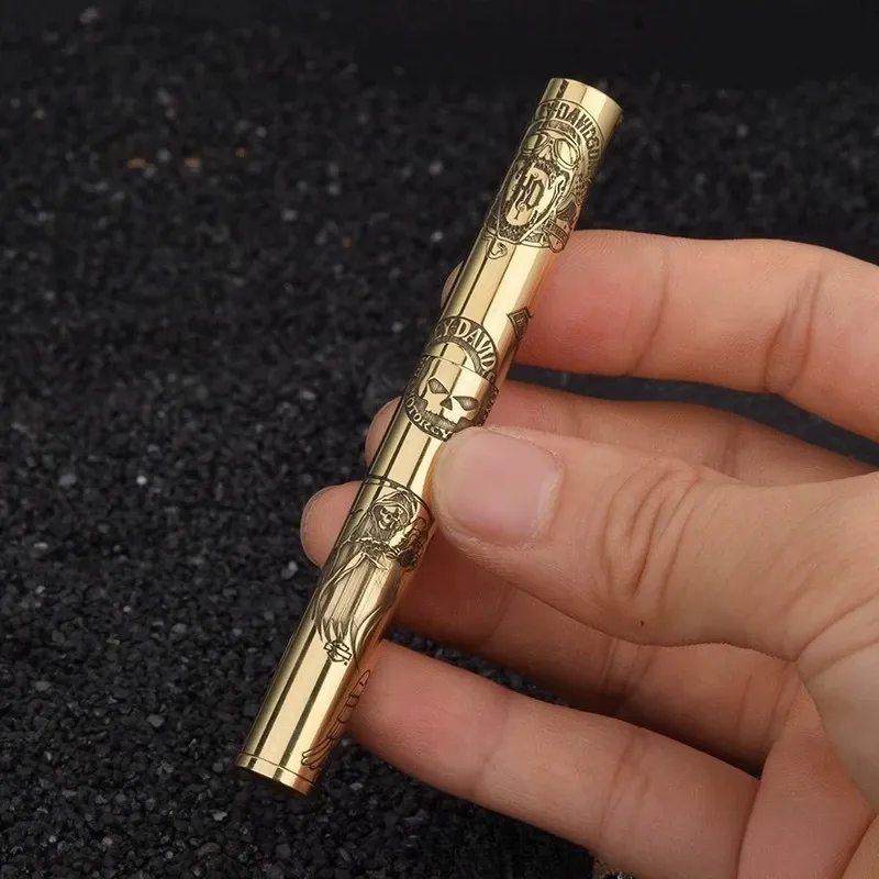 Panlong Stick Zylindrische Schnitzerei Surround Messing Tragbare Kreative Kerosin Feuerzeug Ungewöhnliche Männer Geschenk Zigarette Zubehör