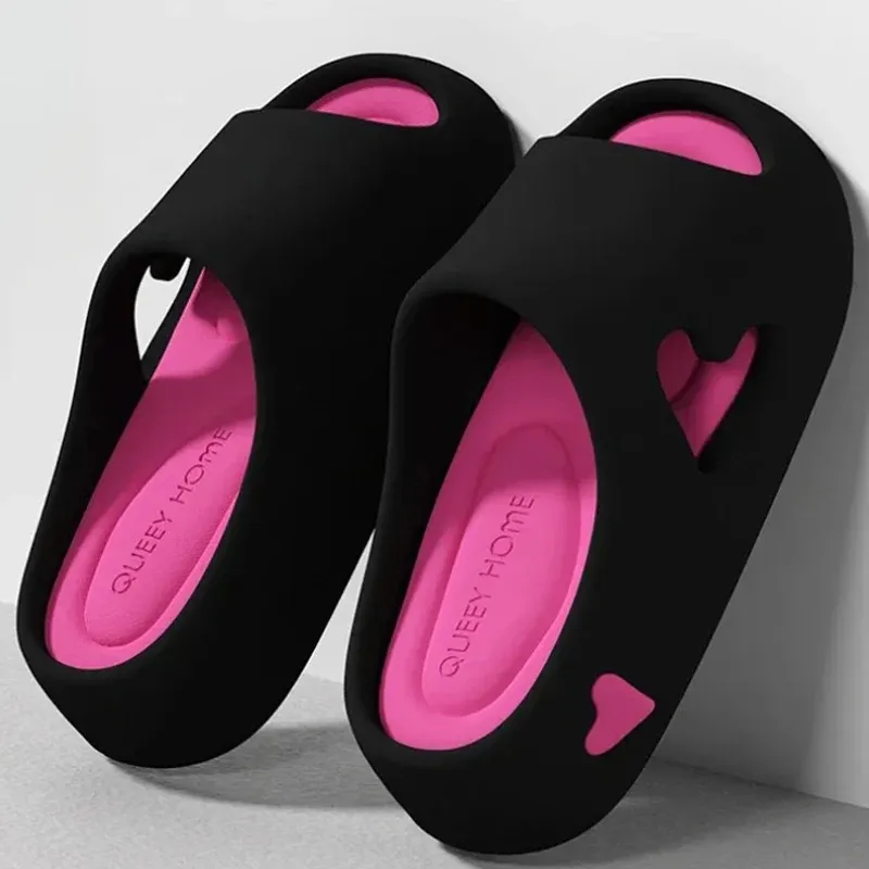 Plattform Slipper Flip Flop Frauen Liebe Herz Wolke Outdoor Indoor Sommer Weiche Sandale Rutschen Damen Hause Haus Hotel Schuh Flache EVA