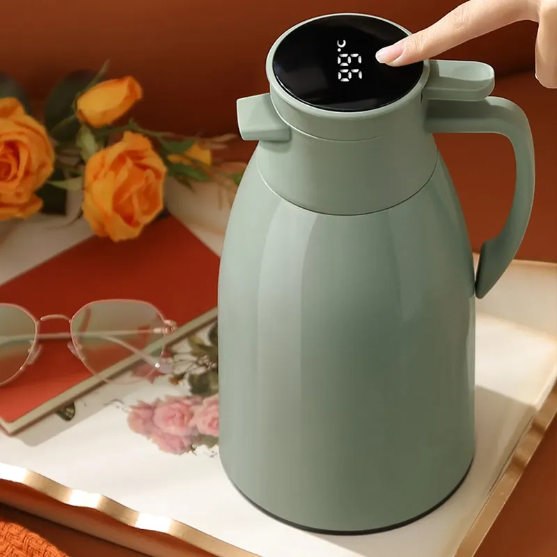 Küche Thermal Wasserkocher Haushalt Digital Display Kaffee, 1/1,3/2L Thermos Glas Liner Vakuum Flaschen Große Kapazität Wasser flasche