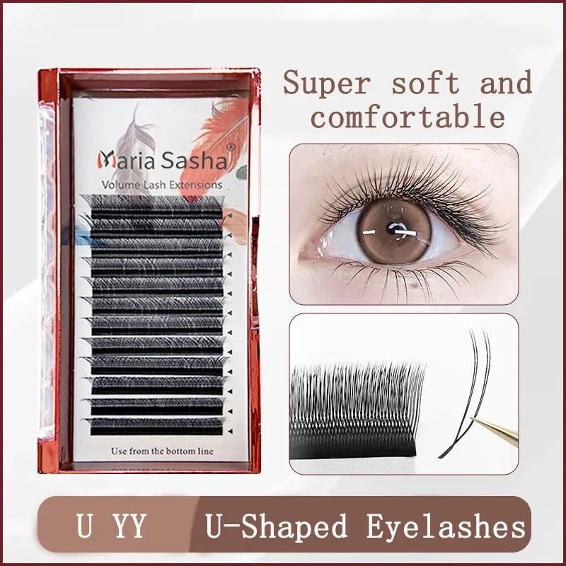 MARIA U-Form YY Lashes Faux Nerz M Curl Wimpern Natürliche weiche brasilianische YY Cilios Wimpernverlängerung