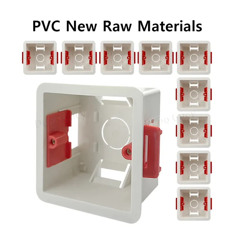Typ 86, Wandschalter-Steckdose, Anschlussdose, Spleißkassette, PVC, verdeckter Bodenkasten, Draht, universell, weiß, elektrisch, verdeckte Box