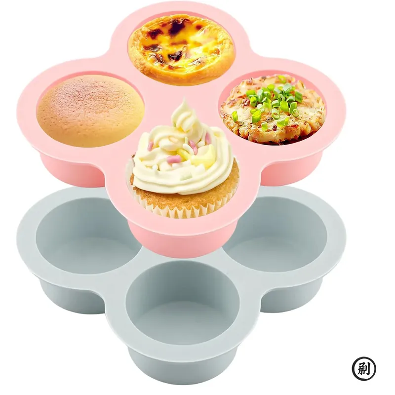 1PC wiederverwendbare Silikon-Eiform für Luftfritteusen, antihaftbeschichtete Cupcake-Formen für Luftfritteusen, Toaster, Luftfritteusen-Zubehör zum Backen