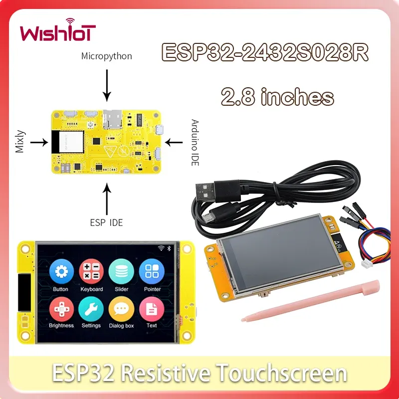 ESP32-2432S028R 2,8" Resistiver Touchscreen TFT LCD Modul ESP32 Display WiFi BLE Board ESP-32 ILI9341 Laufwerk für Arduino