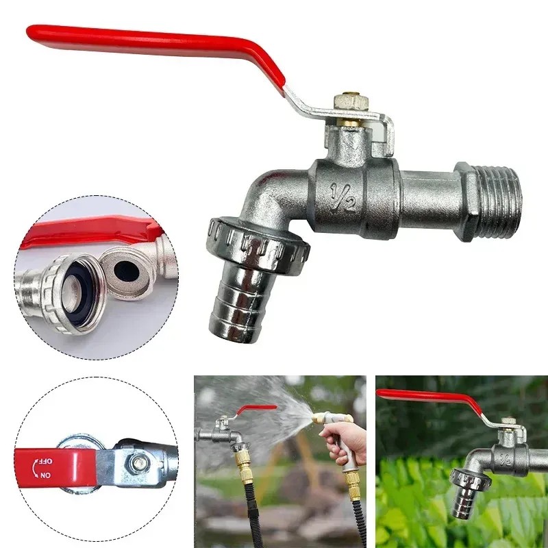 1/2 zoll Garten Bewässerung Messing Wasserhahn IBC Tank Wasserhahn Einzigen Auslass Ventil Ersatz Frostschutz Outdoor Balkon Zubehör