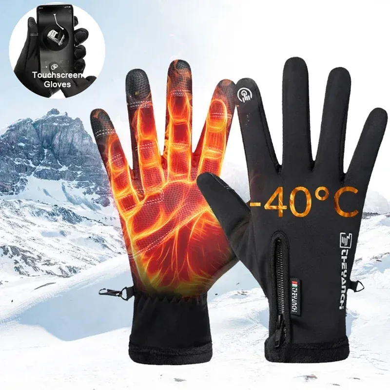 Winterhandschuhe, wasserdicht, Thermo-Touchscreen, thermisch, winddicht, warme Handschuhe, kaltes Wetter, Laufen, Reiten, Sport, Wandern, Skihandschuhe