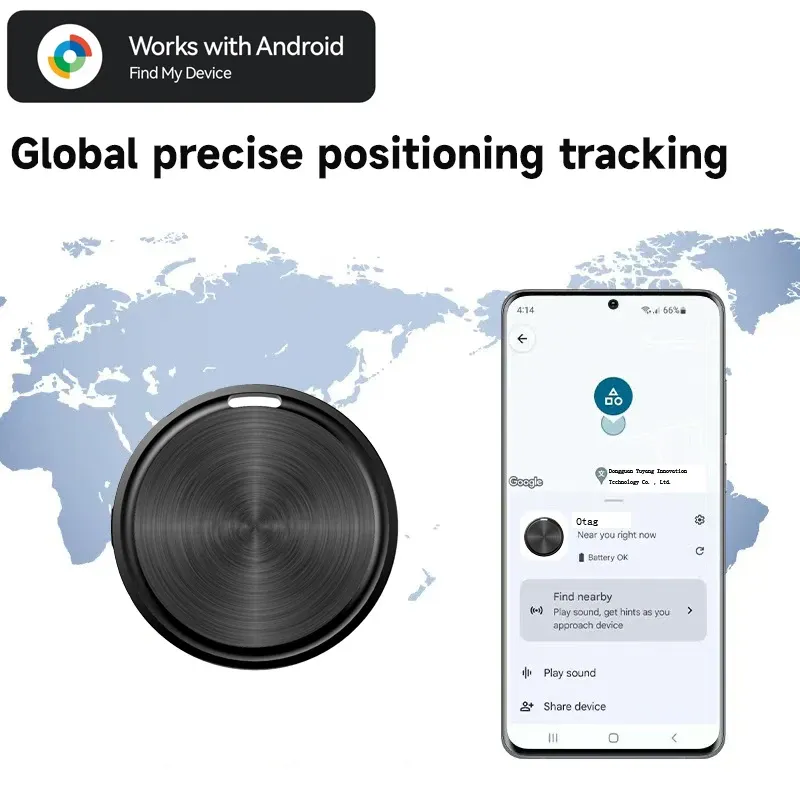 Tracker für Android Smart Locator Funktioniert mit Google Find My Device Bag Key Pet Elderly Finder Tracking