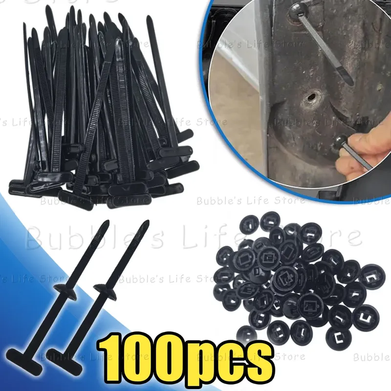 100/50/20 stücke Auto Nylon Krawatte Wrap Kabel Feste Verschluss Clips Auto Schlauch Befestigung Zip Strap Selbst-locking Wiederverwendbare Nylon Kabelbinder