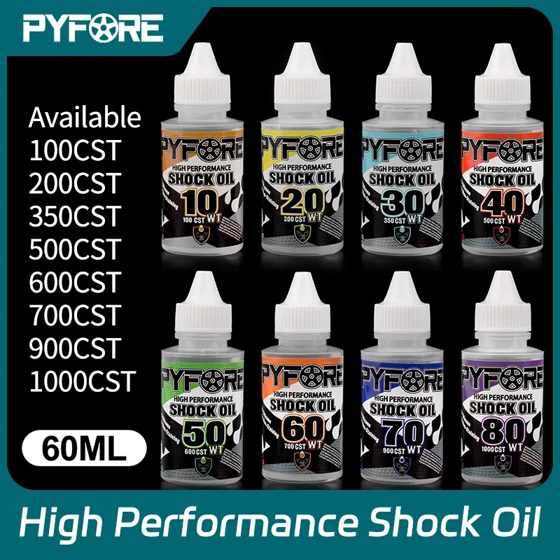 PYFORE 60 ml Silikon-Stoßdämpferflüssigkeit Öl Hochleistungs-Stoßöl für RC-Modellauto Off-Road Crawler Monster Truck Buggy