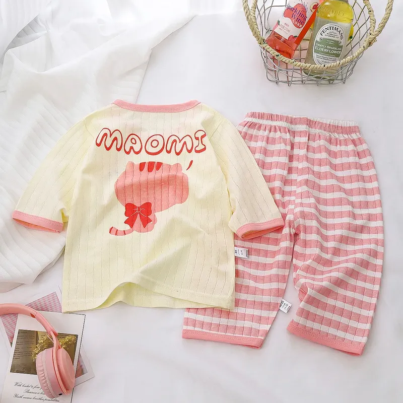 Baby Pyjamas Sets Baumwolle Kind Pyjamas Kleinkind Langarm Baby Nachtwäsche Pyjamas Kinder Cartoon Homewear Kleidung