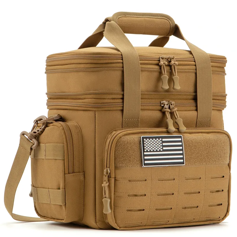 Taktische Lunchtasche für Herren, robuste Lunchbox, auslaufsicher, isoliert, langlebig, Thermo-Kühltasche, für Erwachsene, Essen, Camping, Picknick, Eimer