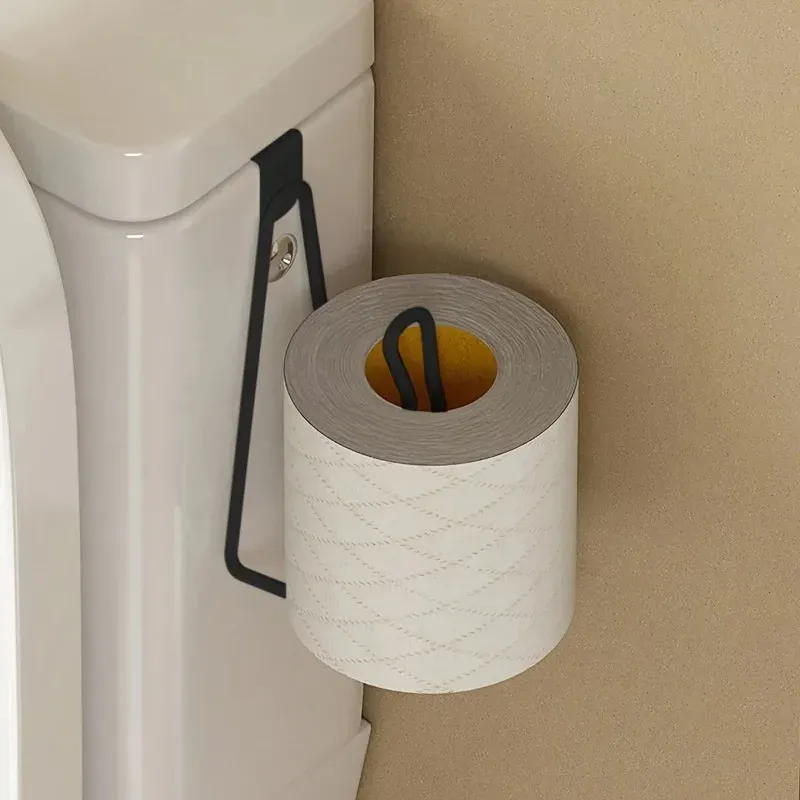 Edelstahl Wandmontierter Toilettenpapierhalter - Bohrfreies Platzsparendes Design, Badezimmer- & Outdoor-Aufbewahrung Toilettenzubehör