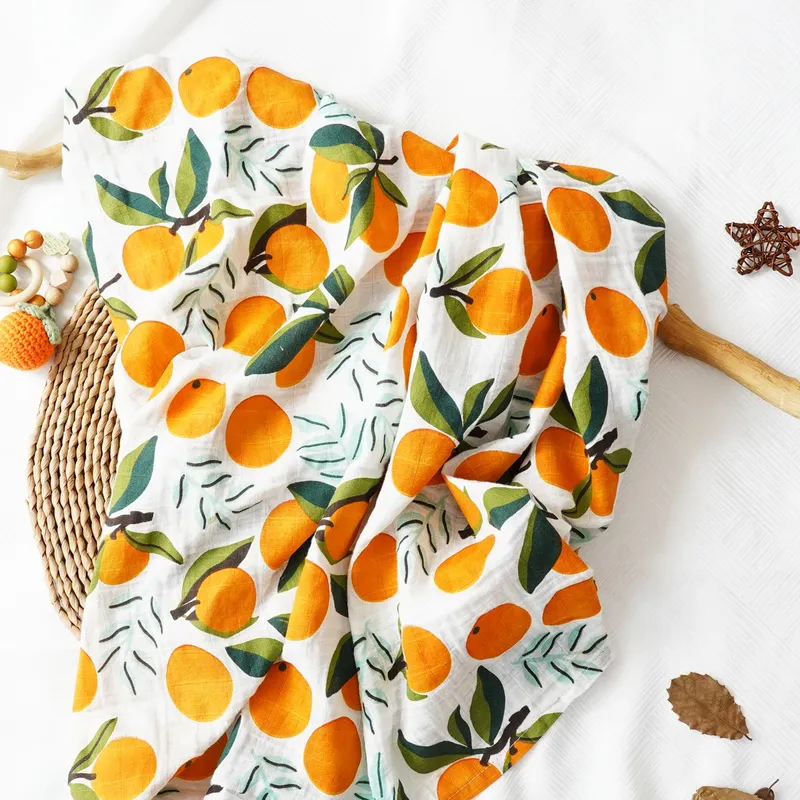 1PCS Baby Musselin Swaddle 120*110cm 100% Baumwolle Weiche Baby Decke Für Neugeborene Baby Wrap Schlafsack Bad handtuch