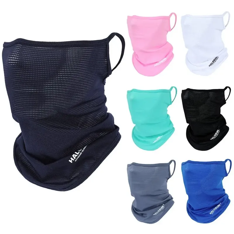 Vollgesichtsmaske, Sturmhaube, atmungsaktiv, Sonnenschutz, UV-Schutz, Sommer, Eisseide, Sonnenschutz, Fahrradmaske, Motorrad, Schal, Halsmanschette