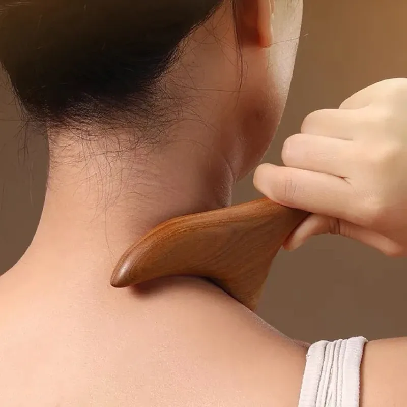 1 PCS Hals Fuß Sandelholz Trigger Punkt Massage Gua Sha Werkzeuge Home Gym Professionelle Therapie Massage Werkzeug Für Zurück Bein Hand gesicht