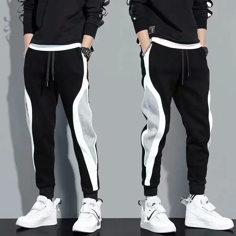 Männer Sport Hosen Frühling Herbst Männlich Lose Anliegende Leggings Patchwork Running Training Casual Hosen Mode Outfit Hosen