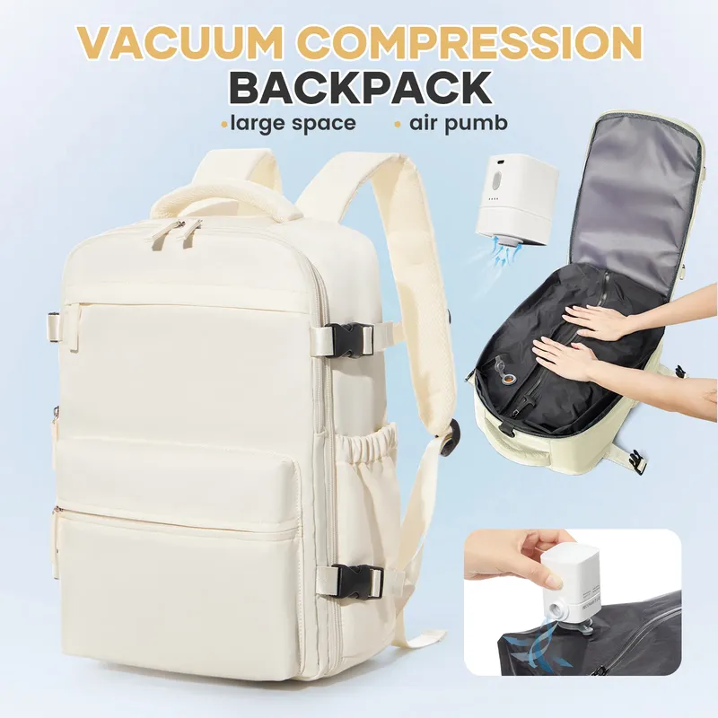 Ryanair Reiserucksack für Flugzeuge, Vakuum-Kompressionsrucksack, Business-Laptop-Tasche für Damen und Herren
