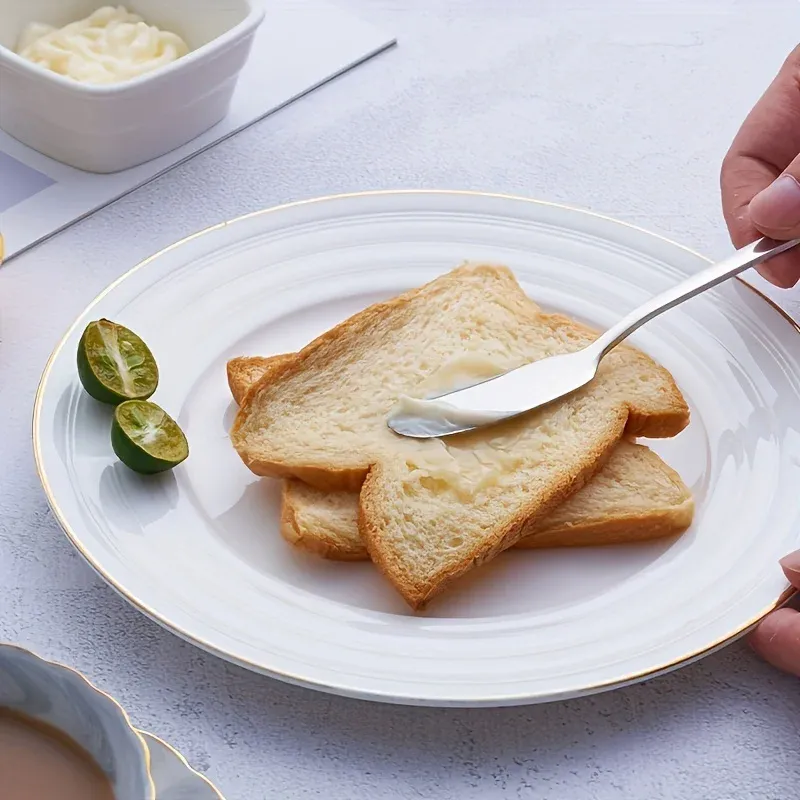 Buttermesser, Buttermesser aus Edelstahl, Käse, langer Griff, Käse, Brot, Marmelade, Schneider, multifunktionales Lebensmittelgeschirr