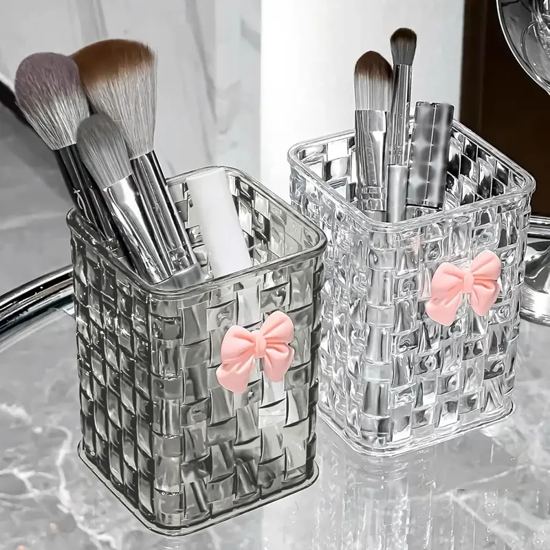 Klar Acryl Make-Up Pinsel Lagerung Box Schreibtisch Kosmetik Organizer Lippenstift Lagerung Nagellack Display-ständer Rack Schmuck Fall