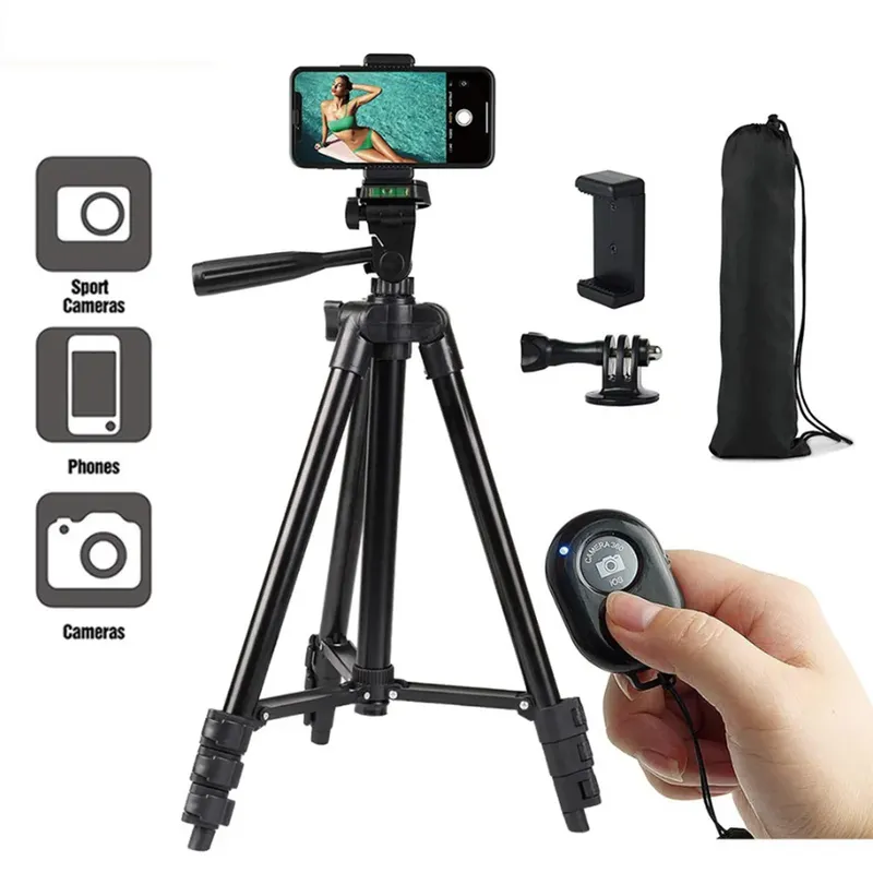 102 cm Leichte Kamera Stativ Für Mobile Stativ Kamera Tragbare SLR Bluetooth-kompatibel Desktop Cam Stehen Einbeinstativ Smartphone