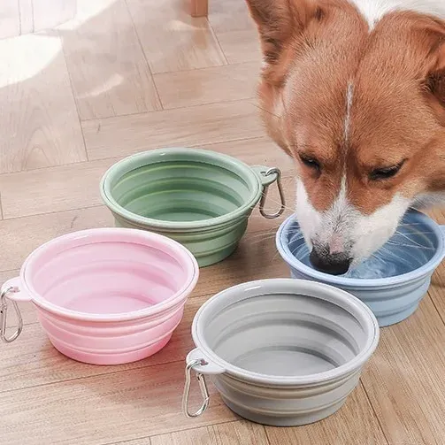 350 ml faltbare Hundeschale, zusammenklappbare Haustiernapf, Wasser für Hunde, Trinknapf, Katzenwassernapf, Trinkbrunnen für Hunde