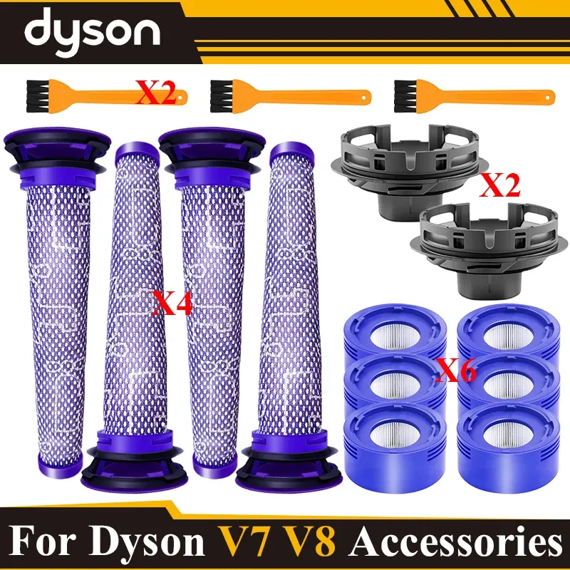 HEPA-Filter und Vorfilter für Dyson V7 V8 Absolute Animal Motorhead Akku-Staubsauger Ersatzfiltermotor hintere Abdeckung Teil