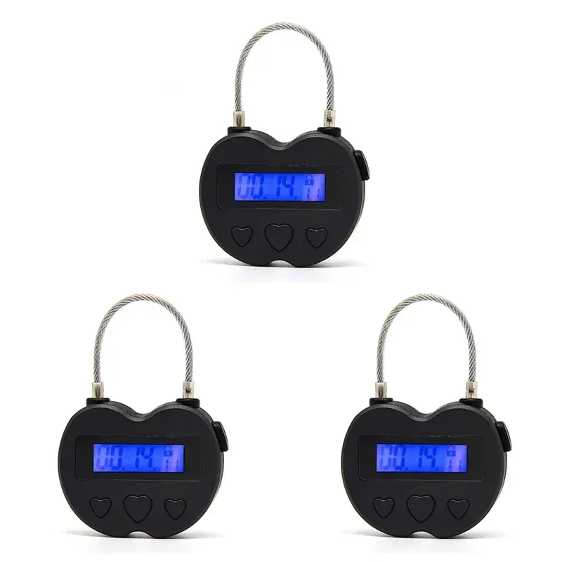 Intelligente Zeitsperre mit LCD-Anzeige, Multifunktionale Reise-Elektronische Zeitsperre, Wasserdichtes USB-Aufladbares Temporäres Timer-Vorhängeschloss