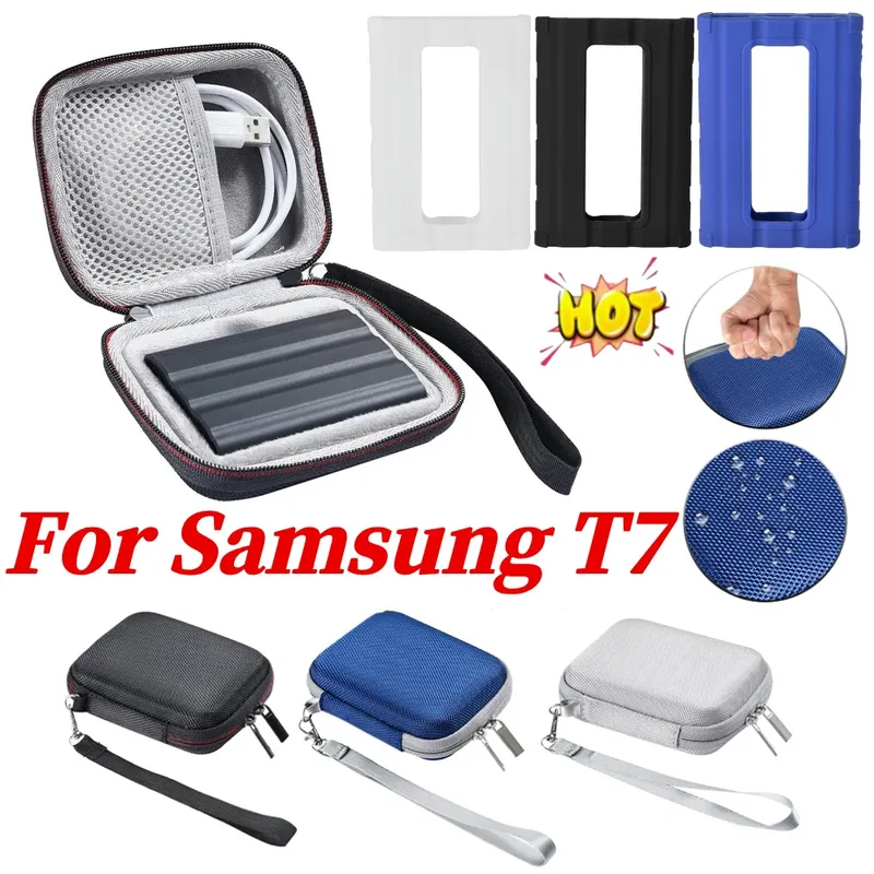 EVA-Festtragetasche, kratzfeste Reise-Aufbewahrungstasche für Samsung T7 Shield/T9 4 TB/2 TB/1 TB tragbare SSD-Tasche für externe Festplatten