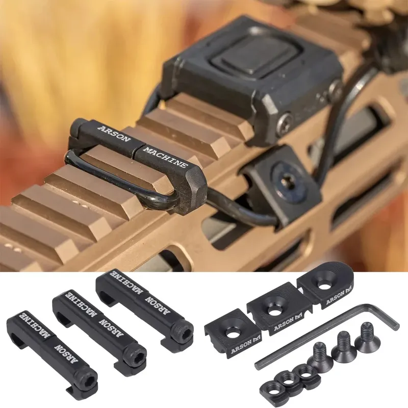 3 Teile/satz Taktische Arson Maschine Kabel Management MLOK WireGuide System Für SureFire M300 M600 PEQ Taschenlampe Schalter Kabel Clip