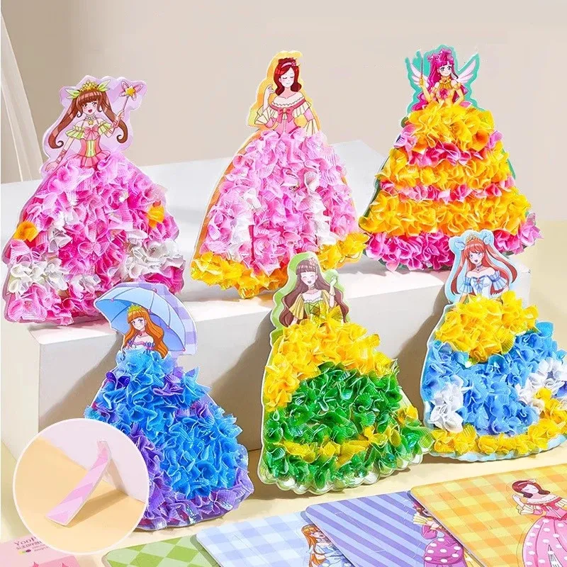Kinder Stoff Kunst Wurf Poke Zeichnung Handwerk Spielzeug Kreative Puzzle Punktion Malerei Stossen Aufkleber Kinder Geburtstag Geschenk Für Mädchen