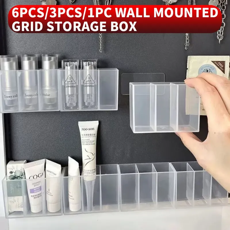 6PCS/3PCS/1PC multifunktionale wand montierte fach aufbewahrungsbox, keine stanzen, bequeme lagerung, geeignet für lagerung in var