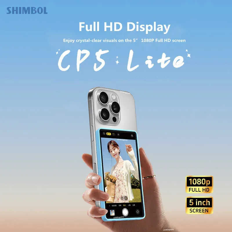 SHIMBOL CP5 Lite 5" Vlog Selfie Telefon Monitor Bildschirm 1080P FHD Telefon Rückfahrkamera Selfie Monitor für iPhone 16 15 Samsung Telefon