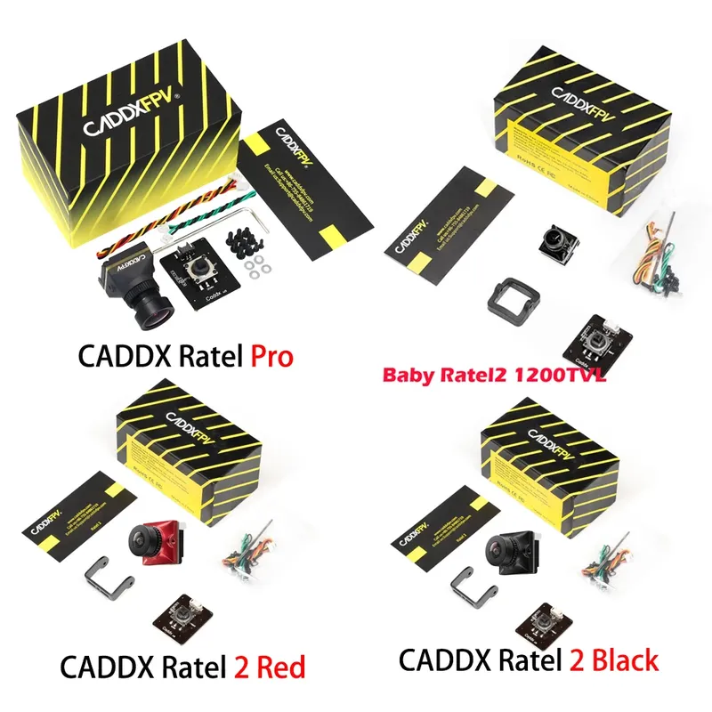 CADDXFPV Ratel Pro Analog / Baby Ratel 2 Nano / Ratel 2 FPV-Kamera IMAGE 16:9 und 4:3 (wechselbar) Kamera für RC FPV-Drohne
