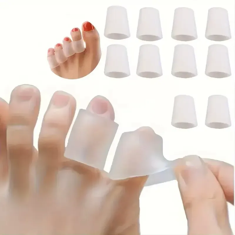 10 Stück = 5 Paar Weiche Silikon-Zehenschoner, Schutz gegen Hühneraugen, Blasen und Hornhaut, Ballen- und Fingerschmerzen, Massagegerät - 3.98 EUR