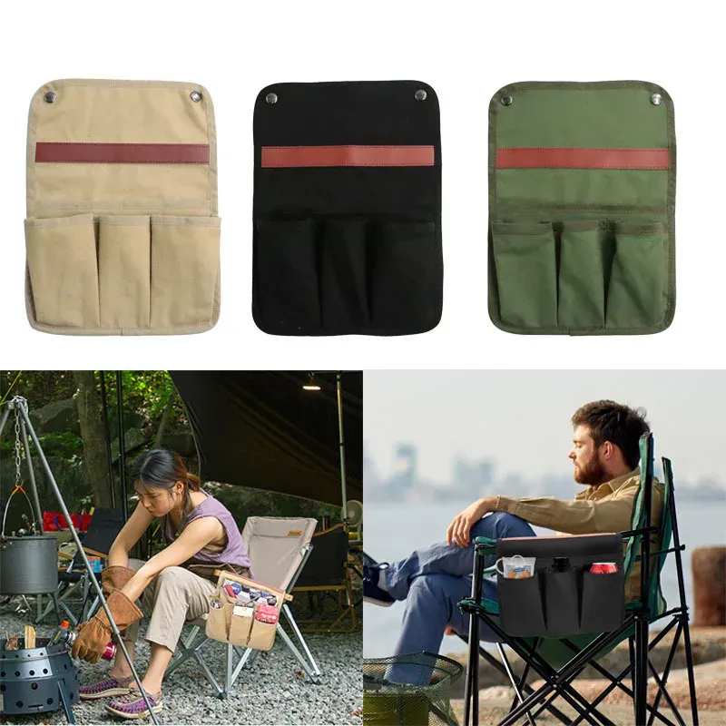 Outdoor Camping Tragbare Stuhl Armlehne Lagerung Taschen Strand Stuhl Seite Hängen Taschen für Angeln Camping Organizer Tasche