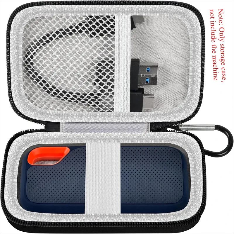 Aufbewahrungstasche für SanDisk 500 GB/ 1 TB/ 2 TB/ 4 TB Extreme Portable SSD – bis zu 1050 MB/s – USB-C, USB 3.2 Gen 2 – extern (nur Tasche)